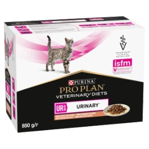 PRO PLAN Veterinary Diets Feline UR St/Ox Urinary Croquettes pour chat avec saumon 10x85g