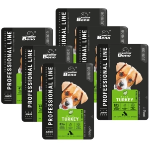 SUPER BENO Junior sachet pour chiots de toutes races à la dinde 6x100g