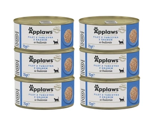 APPLAWS Filet de thon au crabe dans un bouillon en boîte 6x70g