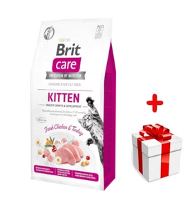 Brit Care Cat Grain-Free Kitten Croissance et développement sains Avec du poulet et de la dinde 2kg+Surprise