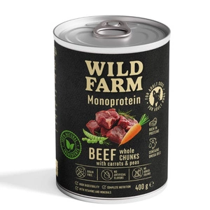 Wild Farm Monoprotein Bœuf 400 g - aliment hypoallergénique pour chien