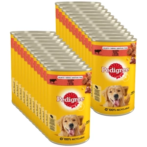 Pedigree Nourriture humide pour chiens adultes avec gelée de bœuf 24x1200g