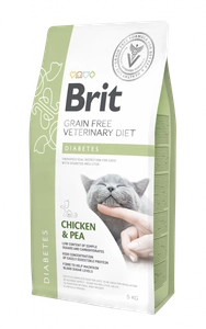 Brit Grain Free Veterinary Diets Cat Diabetes Poulet & Pois 2kg x2