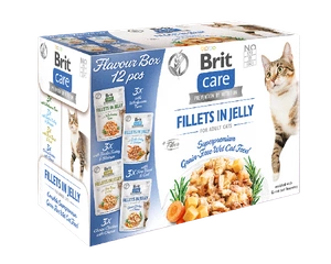 BRIT CARE Filets de Chat en Gelée Mix 12x85g