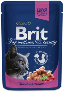 Brit Premium Cat pour chats adultes avec du saumon et de la truite 100g