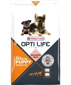 Versele-Laga Opti Life Puppy Sensitive au saumon avec du riz 12.5kg
