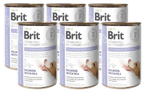 Brit Grain Free Veterinary Diet Dog Gastrointestinal avec saumon et pois 6x400g