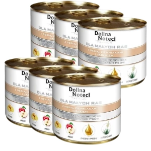 Dolina Noteci Premium Pour chiens de petite race à l'oie, aux pommes de terre et à la pomme 6x185 g