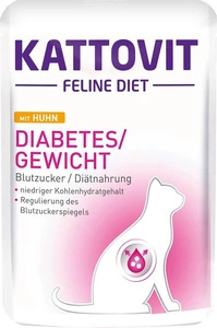 Kattovit Diabetes/Gewicht au poulet sachet de 85g