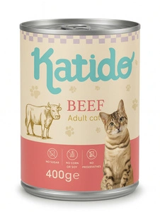 Katido Aliment humide pour chat au bœuf 400g