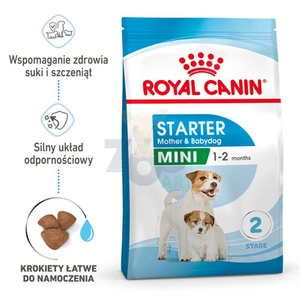 ROYAL CANIN Mini Starter Mother & Babydog 8kg aliments secs pour chiennes enceintes et allaitantes et chiots, 4 à 8 semaines, petites races
