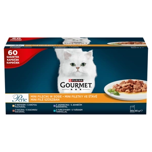 Purina Gourmet Perle Mini Filets en sauce Croquettes pour chat 60x85g