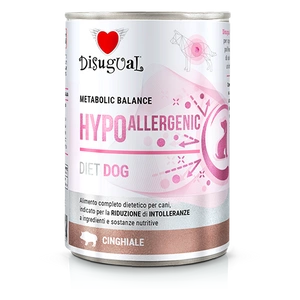 Disugual Aliment humide pour chien vétérinaire hypoallergénique au sanglier (adulte) 400 g