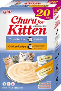 INABA  Churu pour chatons - mélange poulet et thon 20x14g