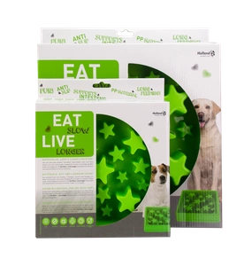 Eat Slow Live Longer STAR Bol ralentisseur vert S