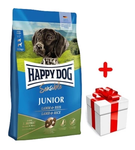 HAPPY DOG Sensible Junior, nourriture sèche, agneau/riz, 10 kg+Surprise