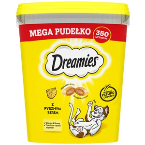 DREAMIES Mega Box 350 g - aliment complémentaire pour chats adultes, avec un délicieux fromage