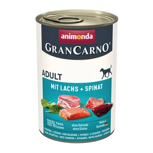 ANIMONDA GranCarno Adulte pour chien : Saumon + Epinards 400g