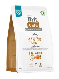 BRIT CARE Dog Grain-free Senior & Light Salmon 3kg x2