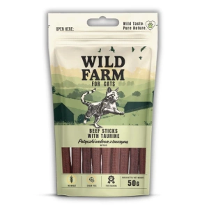 WILD FARM Bâtonnets de taurine 50 g, une friandise pour chats