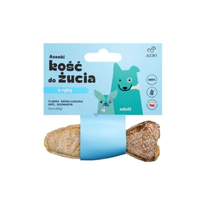 AZANKI Os à mâcher avec flet pour chien - poisson 12 cm