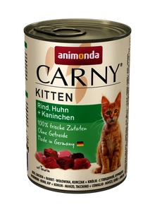 Animonda Cat Carny Kitten Boeuf, Poulet + Lapin 400g