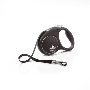 Flexi Laisse Noir Design M sangle 5m Jusqu'à 25kg Noir
