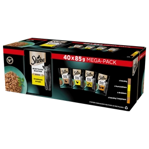 SHEBA Selection Select Slices Saveurs Volaille sachets 40x85g