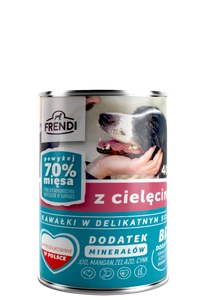 Pièces Frendi en sauce délicate au veau 400g pour chiens