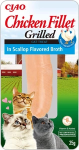 INABA Filet de poulet pour chats - Poulet dans un bouillon de coquilles Saint-Jacques 25g
