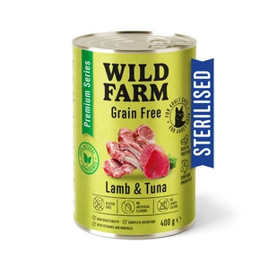 WILD FARM Premium Grain Free Agneau et Thon 400g - nourriture sans céréales pour chats stérilisés