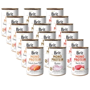 BRIT MONO PROTEIN BEEF & BROWN RICE Mix 18x400g