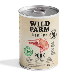 Wild Farm Pate Porc 400 g - Alimentation sans gluten pour chiens