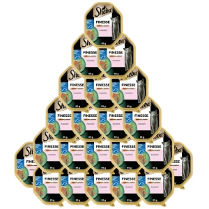 SHEBA Finesse 22x85 g – aliment humide complet pour chats adultes, au saumon, en pâté