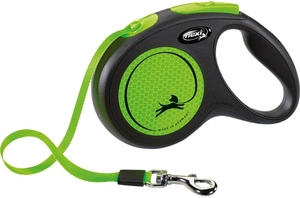 Flexi Laisse New Classic S sangle 5m jusqu'à 15kg Vert Néon