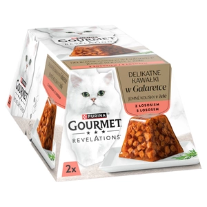 Révélations GOURMET Morceaux délicats en gelée au saumon 2x57g