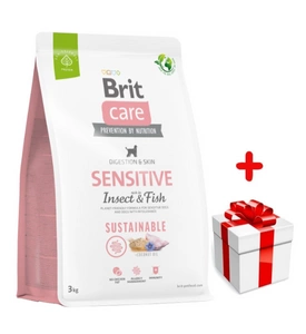 BRIT CARE Sustainable Sensitive Insect & Fish 3kg+Surprise