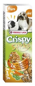 VERSELE LAGA  Bâtonnets croustillants de carottes et de persil pour lapins et cobayes 110 g - 2 bâtonnets de carottes et de persil pour lapins et cobayes