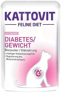 Kattovit Diabetes/Gewicht au Saumon sachet de 85g