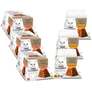 GOURMET Révélations Morceaux Délicats en Gelée Saveur Mix 6X(2x57g)