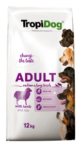 Tropidog Premium Adult Medium & Large Breed Agneau Avec Riz 12kg