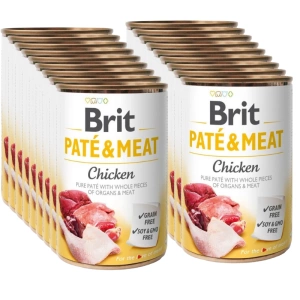 PATE & POULET DE VIANDE BRIT 18x400g