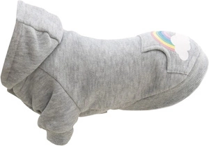 Rainbow Falls, sweat à capuche, pour chien, gris clair, XS : 27 cm