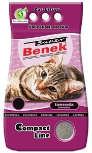 SUPER BENEK Litière Compacte à la Lavande 25l
