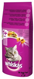WHISKAS Adult - croquettes pour chat avec boeuf et légumes 14kg+ Surprise gratuite pour chat