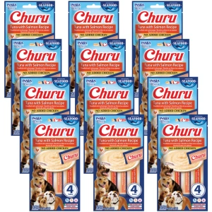 INABA Dog Churu (à base de poisson) saumon vegeta 12x(4x14g)