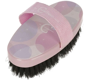 Covalliero Kids Lilli Starlight brosse à cheval, avec boucle, souple, rose, 14 cm