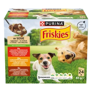 PURINA Friskies Nourriture pour chiens adultes en sauce 24 x 85 g
