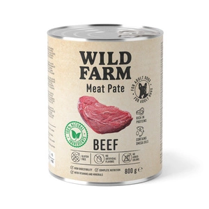 Nourriture pour chien sans gluten WILD FARM Pate Boeuf 800 g