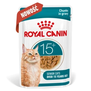 ROYAL CANIN Aliment humide pour chats âgés de plus de 15 ans, sauce 12 x 85g